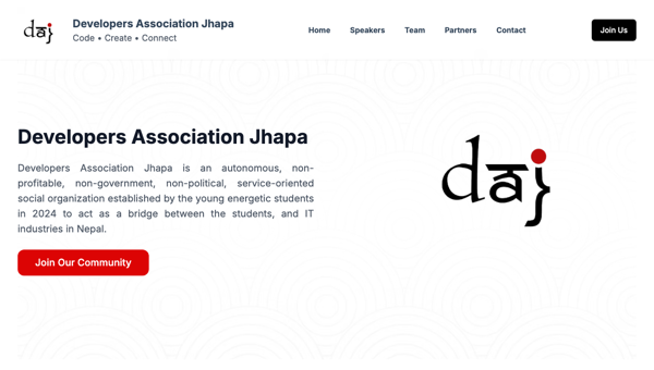 Developers Association Jhapa — screenshot